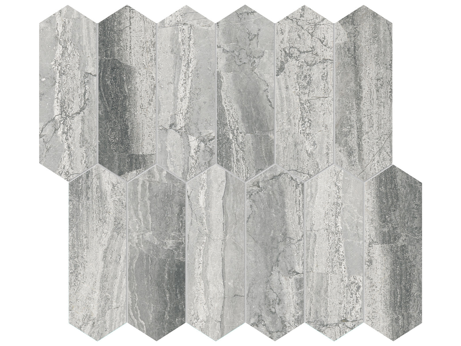 surface group anatolia marble volcana notte 2х6 inch picket natural stone mosaic honed straight edge mesh