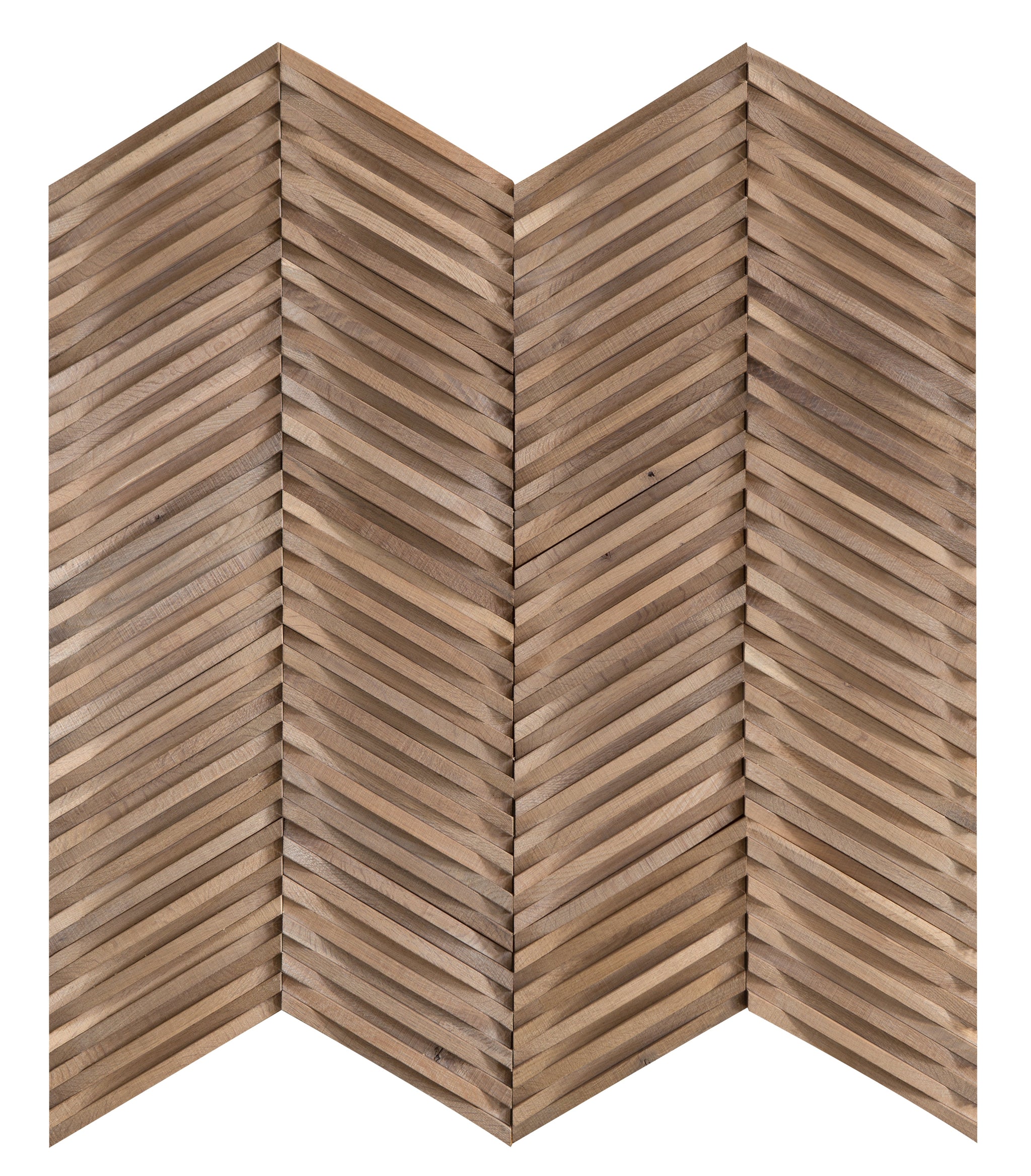 Wood Wall Panels Inceptiv Curva Chevron Lugano Oak 3D