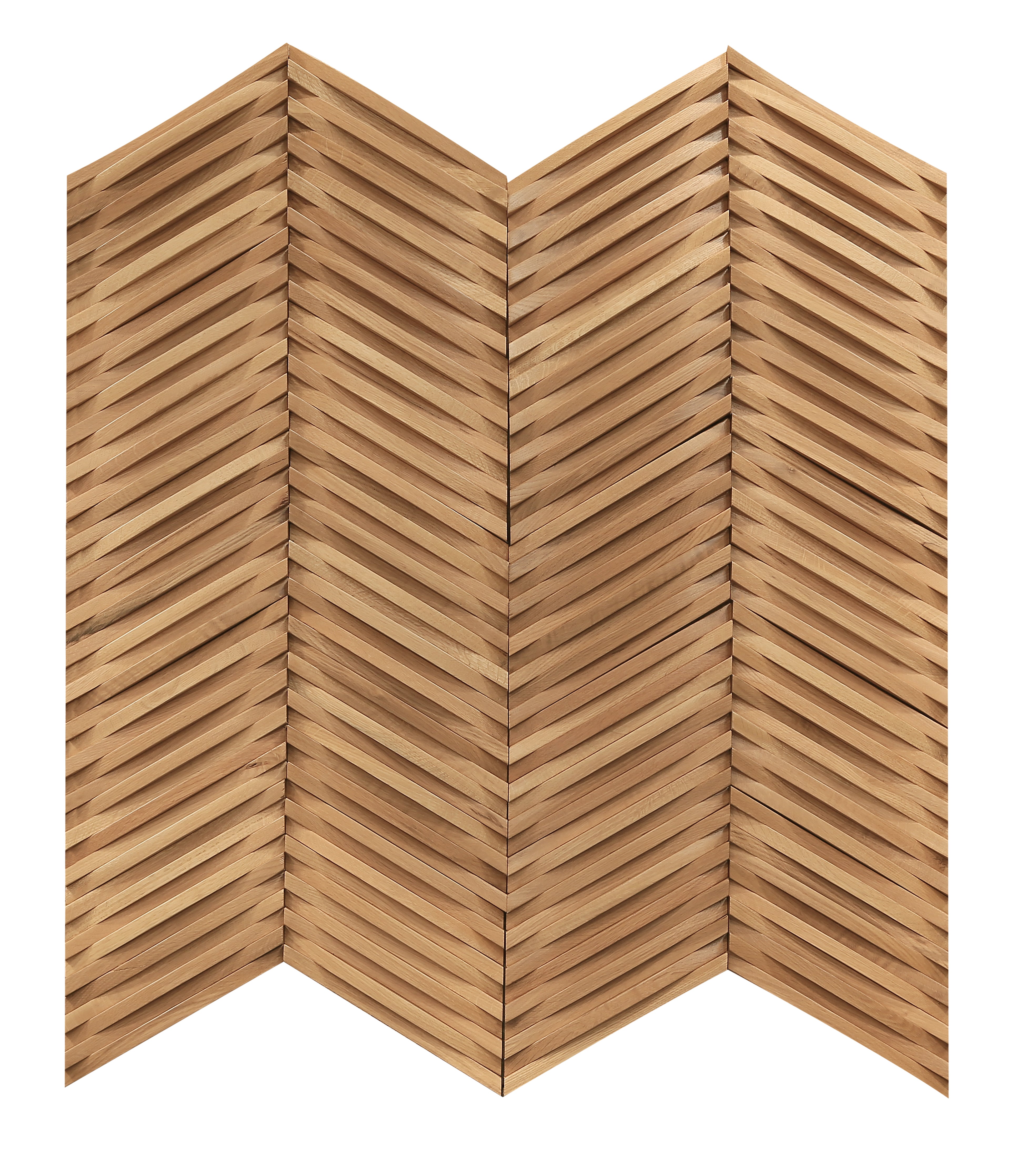 duchateau inceptiv curva chevron sand oak three dimensional wall natural wood panel lacquer for interior use distributed by surface group international