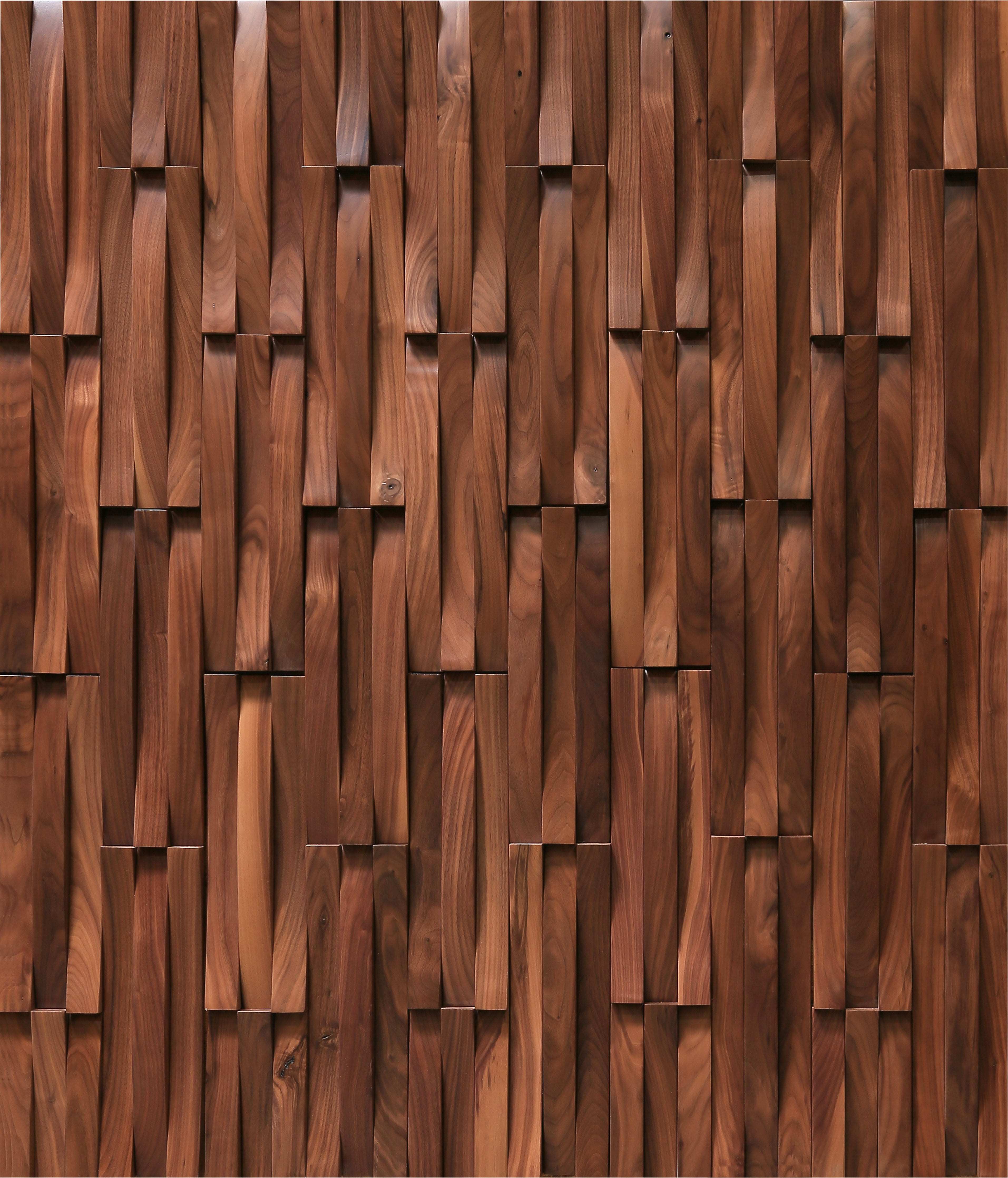 duchateau inceptiv krescent american walnut three dimensional wall natural wood panel conversion varnish for interior use distributed by surface group international