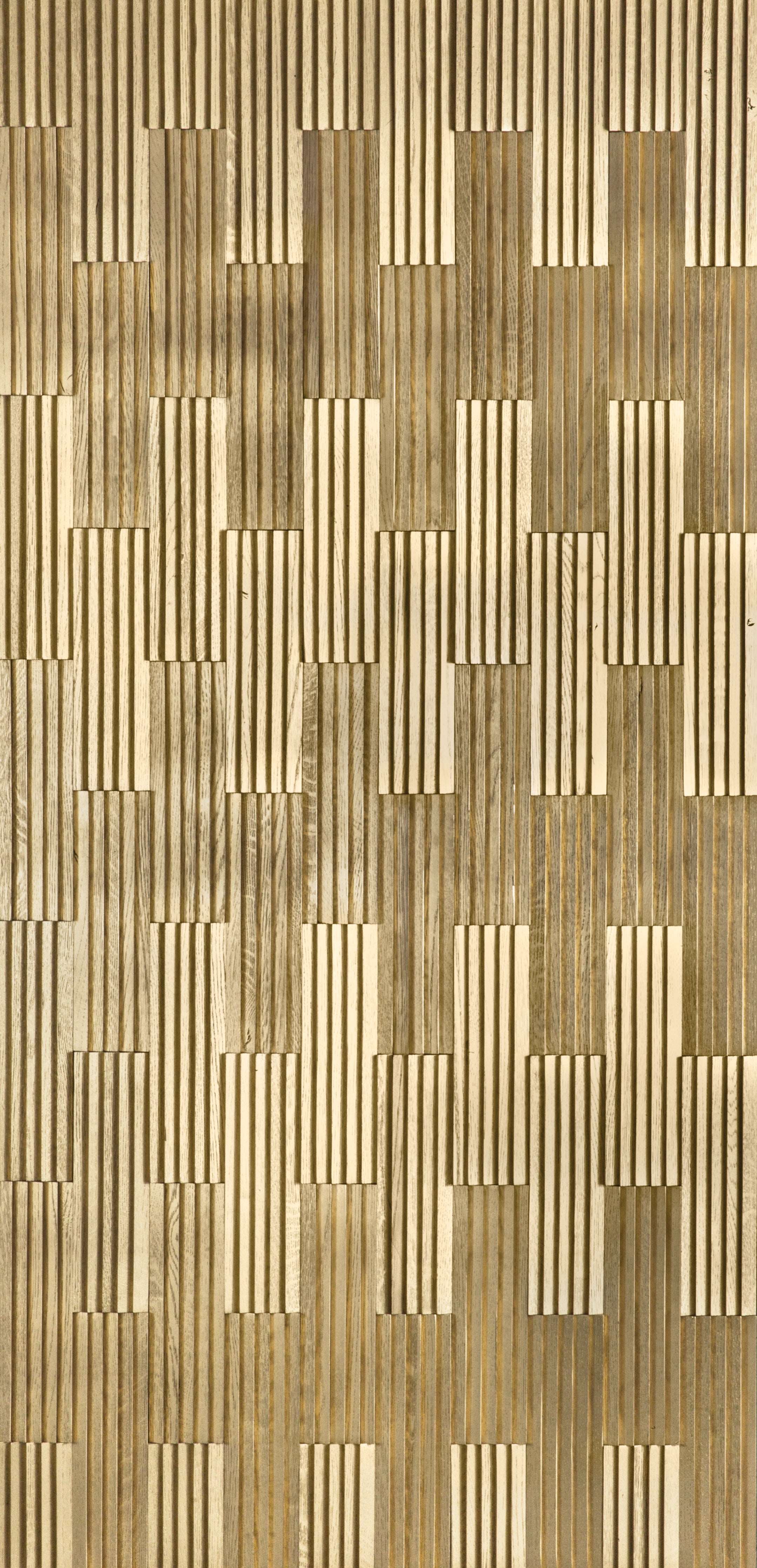 duchateau inceptiv vertex gold oak three dimensional wall natural wood panel lacquer for interior use distributed by surface group international
