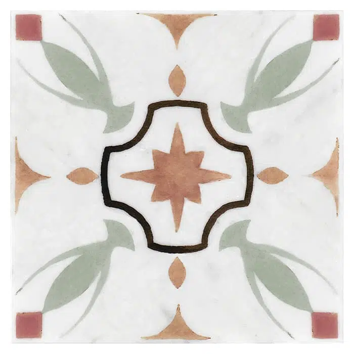 hermosa harvest mesmerizing perle blanc natural limestone square shape deco tile size 6 by 6 inch for interior kitchen and bathroom vanity backsplash wall and floor wet areas distributed by surface group and produced by artistic tile in united states