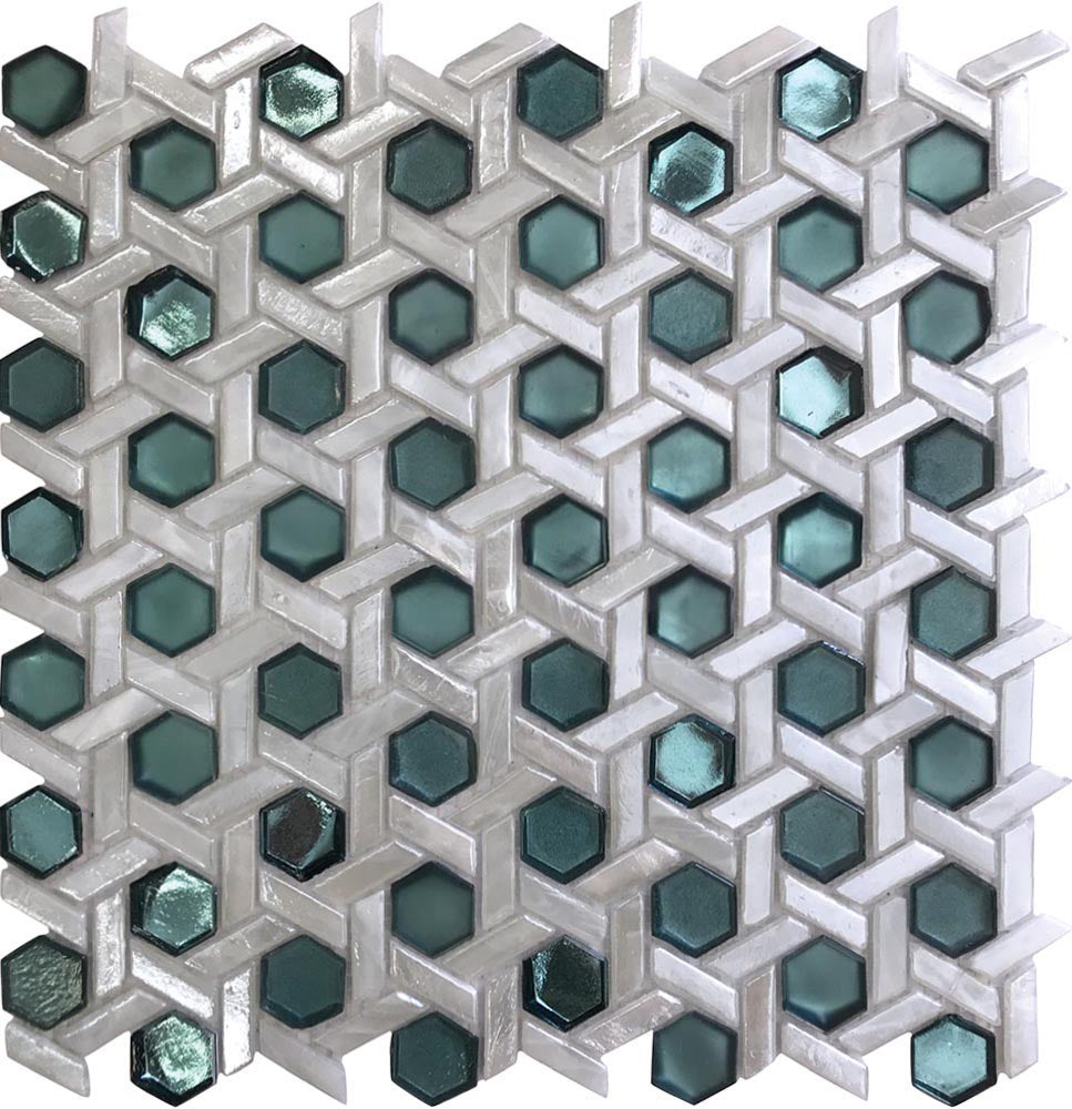mir alma glamour weave emerald wall and floor mosaic distributed by surface group natural materials