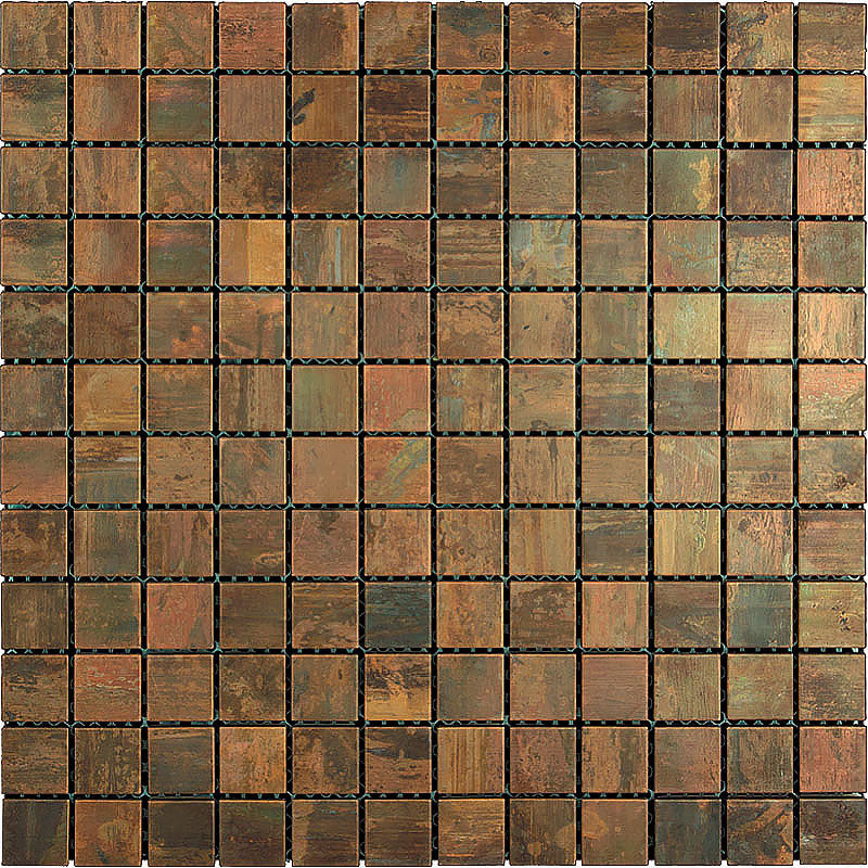 mir natural line metallico copper rim wall and floor mosaic distributed by surface group natural materials