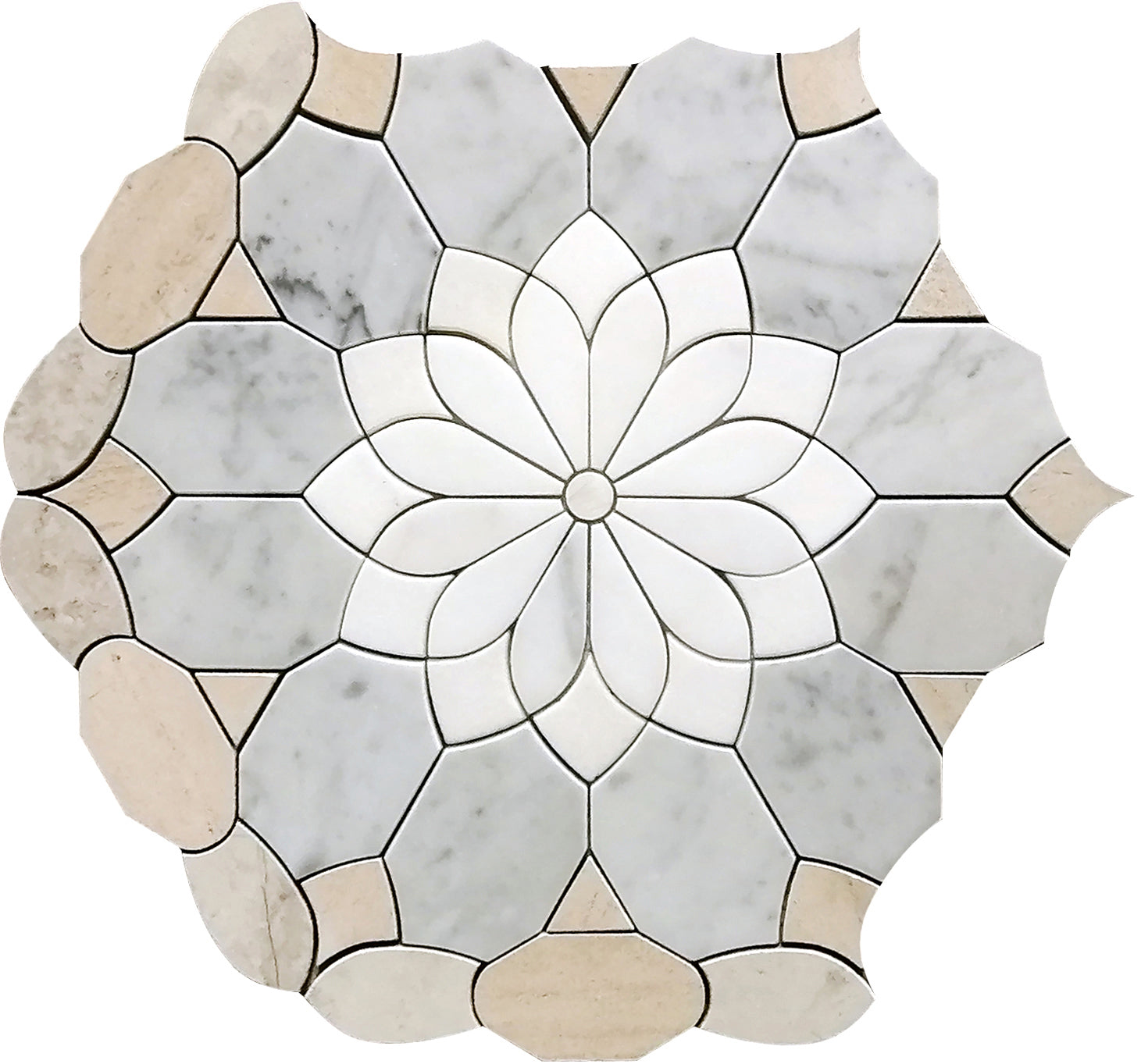mir skalini waterjet margo 7 wall and floor mosaic distributed by surface group natural materials