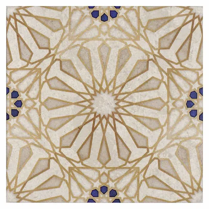mossalli gold timeless carrara natural marble square shape deco tile size 12 by 12 inch for interior kitchen and bathroom vanity backsplash wall and floor wet areas distributed by surface group and produced by artistic tile in united states