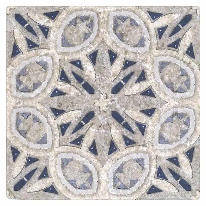 solstice arctic traditional carrara natural marble square shape deco tile size 6 by 6 inch for interior kitchen and bathroom vanity backsplash wall and floor wet areas distributed by surface group and produced by artistic tile in united states