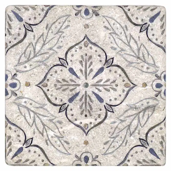 BUY ONLINE Willow Midnight Sky Perle Blanc Limestone Deco Tile 6"x6"x⅜" Surface Group