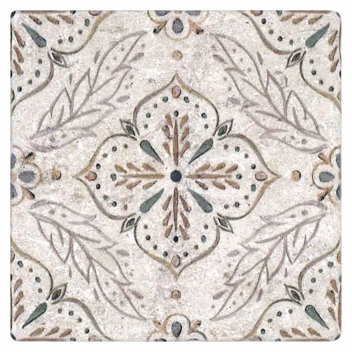 willow wallnut refined carrara natural marble square shape deco tile size 6 by 6 inch for interior kitchen and bathroom vanity backsplash wall and floor wet areas distributed by surface group and produced by artistic tile in united states