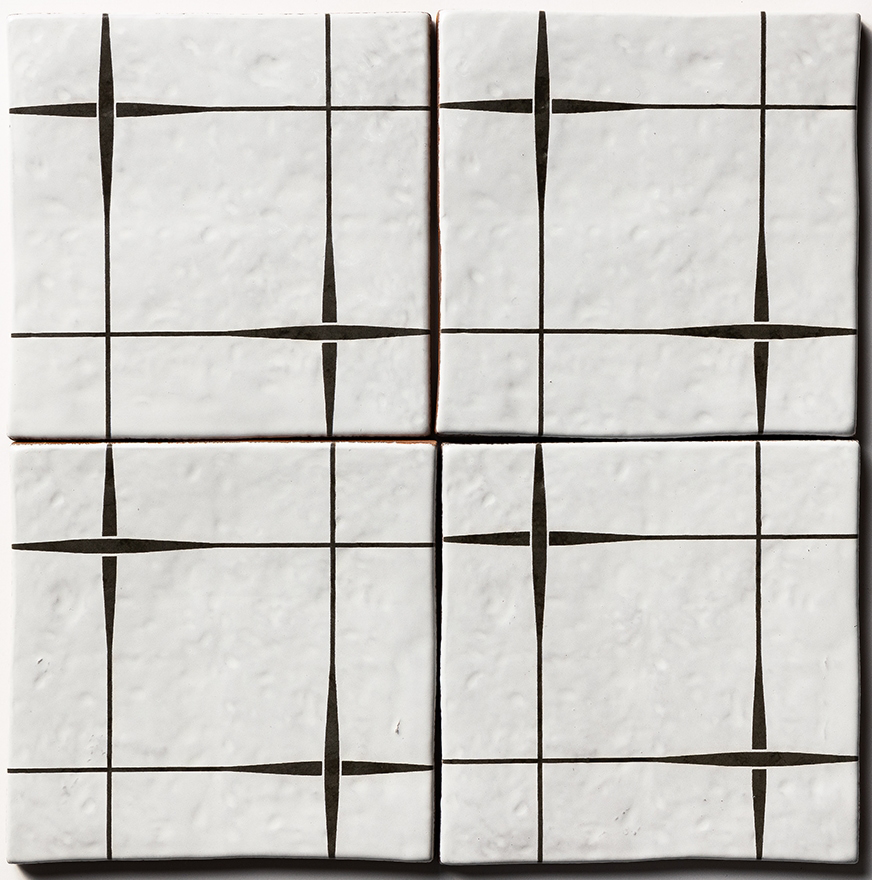 zuni 6 antique glazed terracotta deco tile size six by six sold by surface group manufactured by marble systems used for kitchen backsplashes living room accent walls and bathroom walls