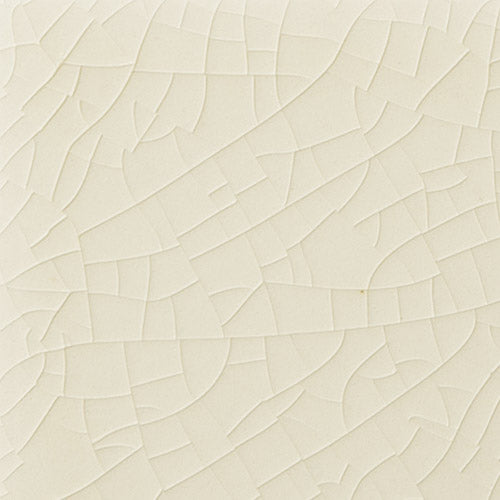 Close-up view of a bone-colored ceramic tile featuring wavy texture with subtle shade variations perfect for contemporary interior design.