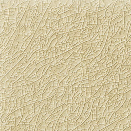 Close-up of a sand dollar ceramic tile showing a sandy beige color with subtle color variations and a detailed cracked texture for a natural and earthy aesthetic.