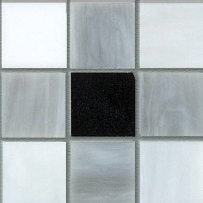 Baroque Arabescato Fused Glass Mosaic