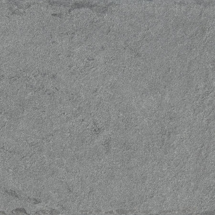 Porcelain tile with a textured gray finish suitable for flooring and wall installations.