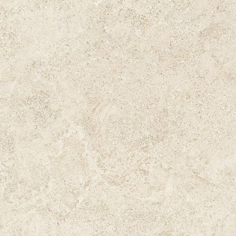 A close-up image of a porous and slightly textured porcelain tile with a subtle speckled pattern, predominantly in light beige and cream colors with occasional hints of light grey and pale yellow tones.