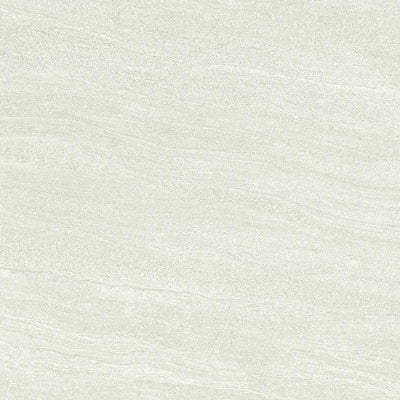 A textured porcelain tile with a smooth finish, subtle linear patterns, and soft color variations. The overall tone is a light creamy beige with hints of white and very light gray, giving it a natural stone-like appearance.