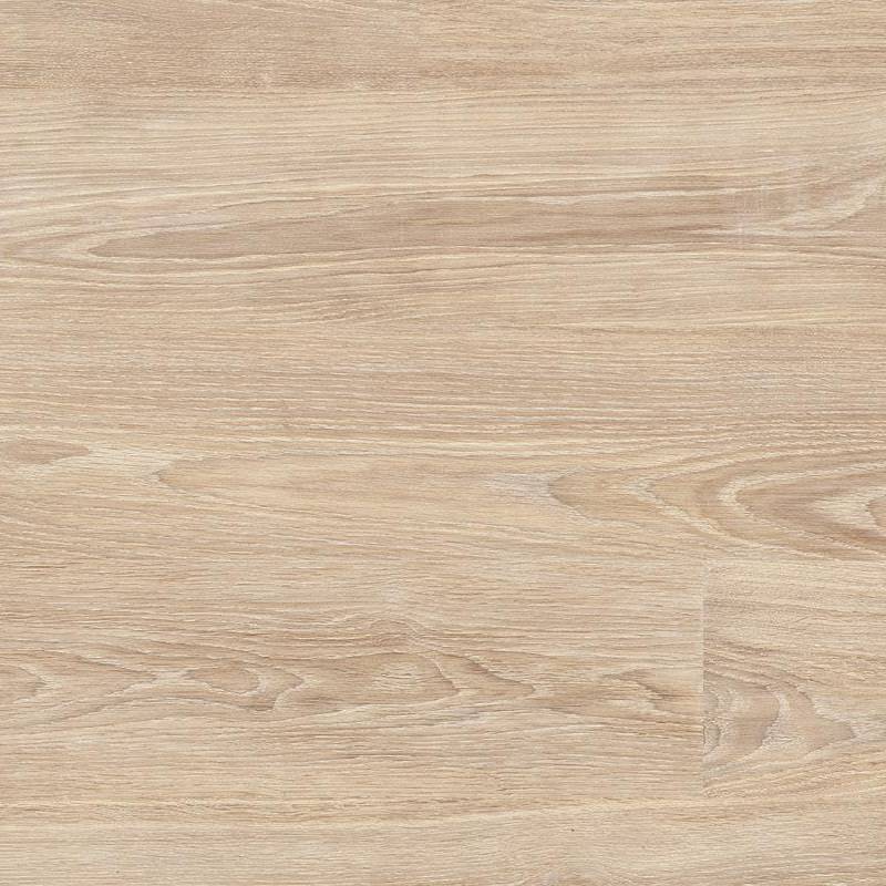 A close-up image of a porcelain tile mimicking the appearance of light beige wood with visible grain patterns and subtle variations in shades, offering a natural and warm aesthetic.