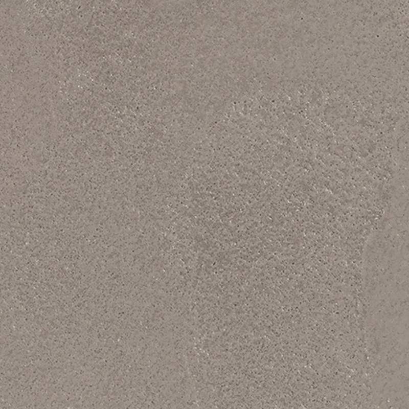 A close-up image of a porcelain tile with a smooth texture and speckled design. The primary color is a soft, muted shade of taupe with slight variations in color intensity, giving it a subtle, natural stone appearance.