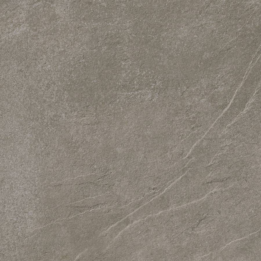 Porcelain tile with modern gray stone texture for flooring and walls.