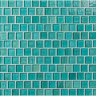 Elements Kentucky Blue Colored Glass Mosaic, Trim