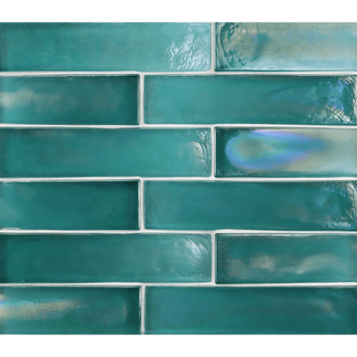 Origami Field Java Blue Colored Glass Field Tile