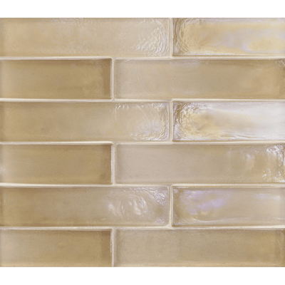 Origami Field Latte Colored Glass Field Tile