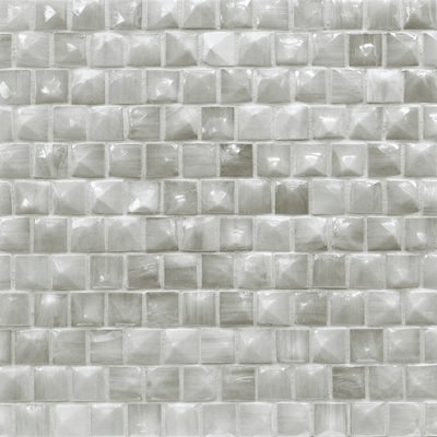 Origami Mosaic Ivory Colored Glass Mosaic