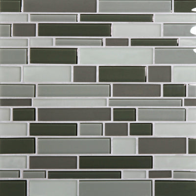 Tomei Mission Hill Colored Glass Mosaic, Field Tile, Trim