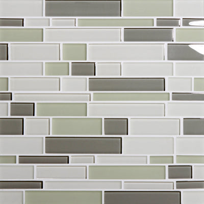 Tomei Sugar Cane Colored Glass Mosaic, Field Tile, Trim