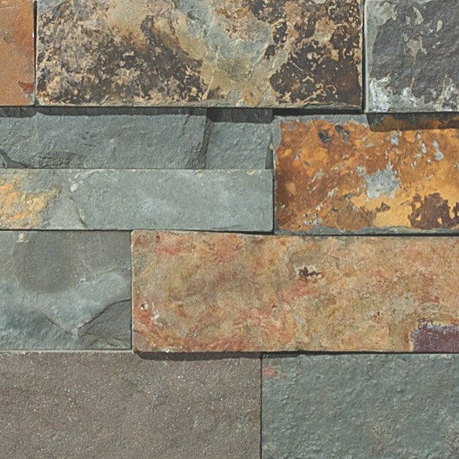 Sierra Slate ledger stone panel close look