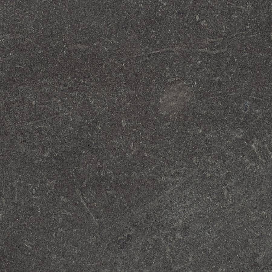 Porcelain tile with a textured black finish suitable for flooring and wall installations.