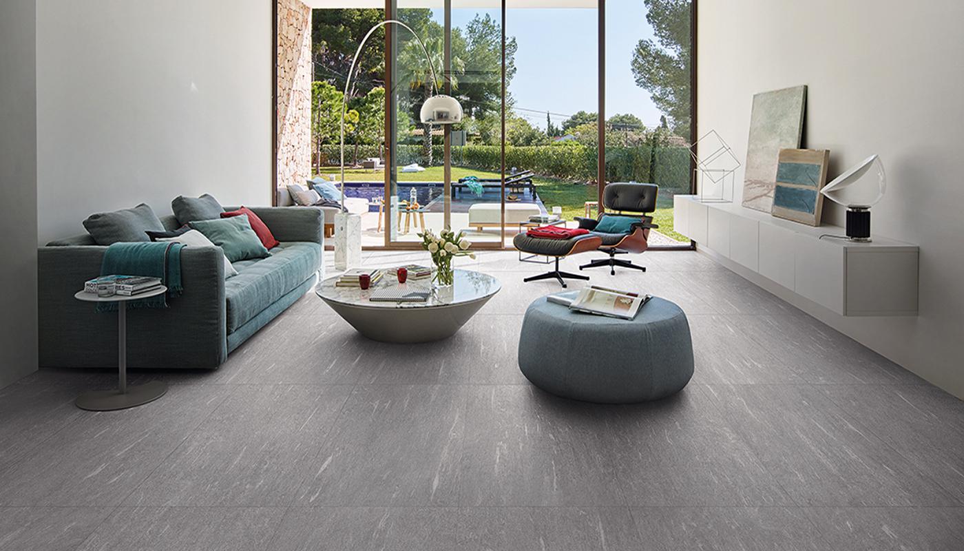 italian porcelain alpen stone looking tile interior from Cornerstone Alpen collection produced by Emil and distributed by Surface Group international