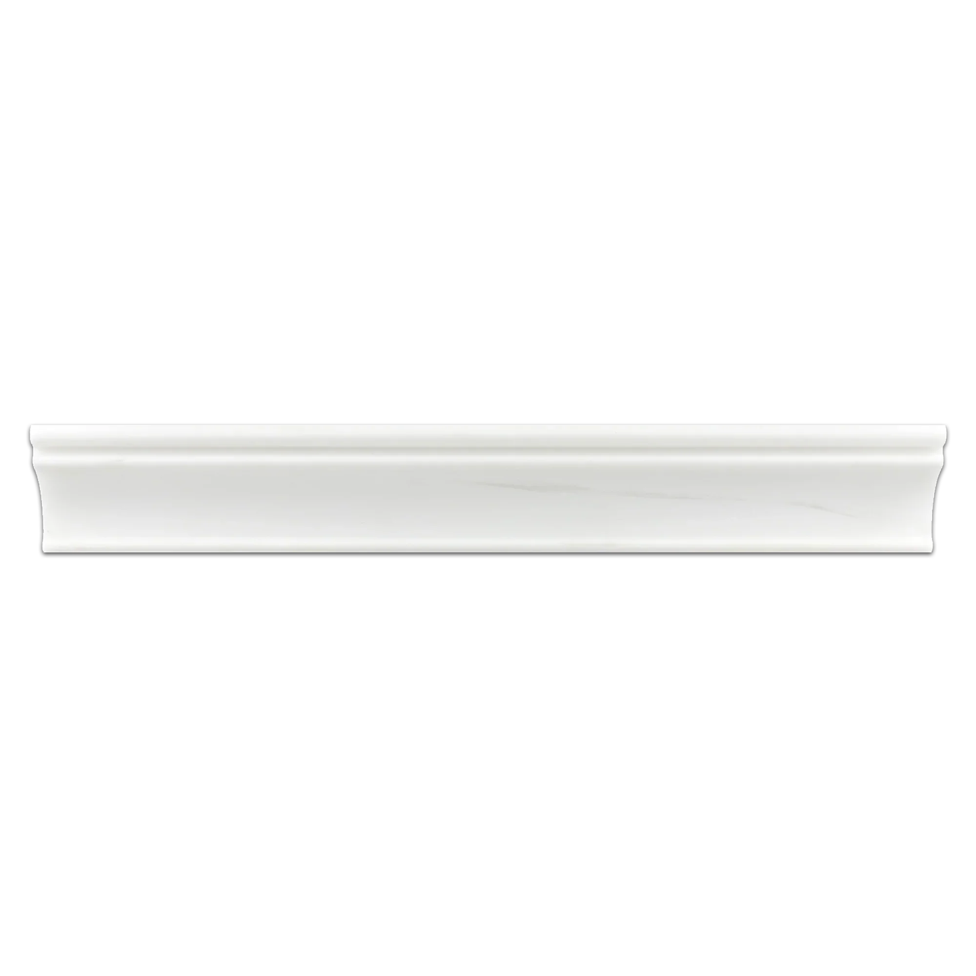 Elegant crown molding enhancing room aesthetics and concealing ceiling-wall imperfections.