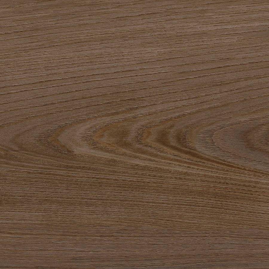 Porcelain tile with wood grain design in brown color for flooring and wall applications