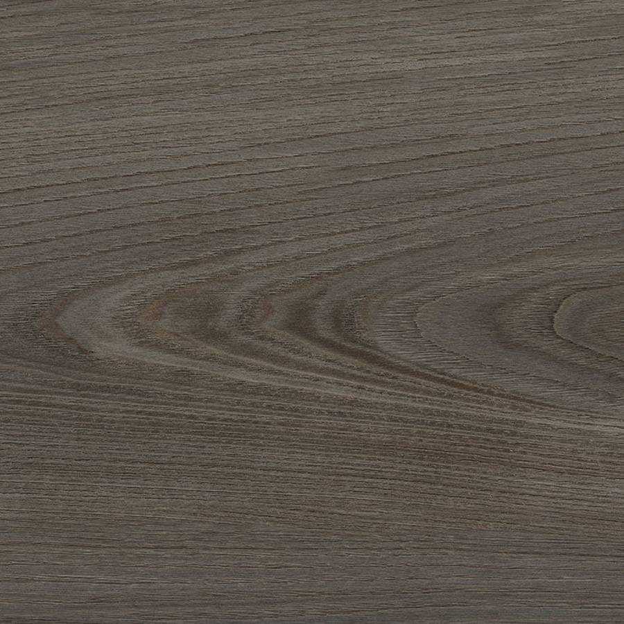 Porcelain tile with wood grain design in brown color for flooring or wall cladding.
