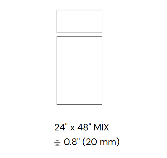 QUARTZ: African Beige Paving 2-piece Pattern (24"x36"&12"x24"x20mm | matte | rectified)