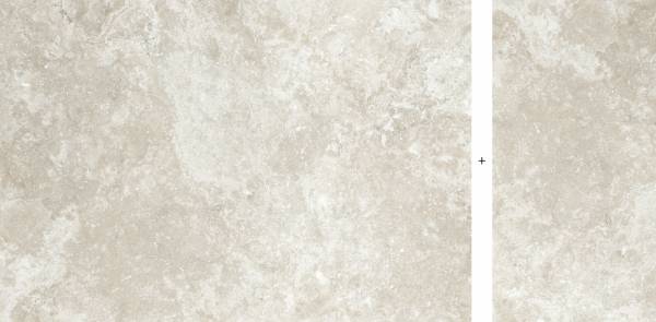 TRAVERTINE: Cross Cut White Paving Pattern (24"x48"x20mm | matte | rectified)