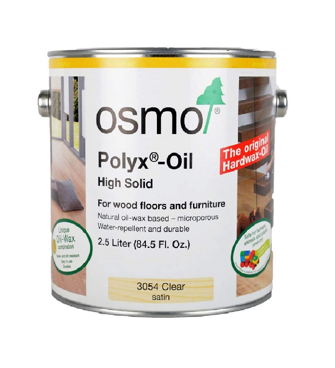 OSMO: Polyx-Oil Hardwax Wood Finish #3054 (Clear Satin | 0.75L | Interior)