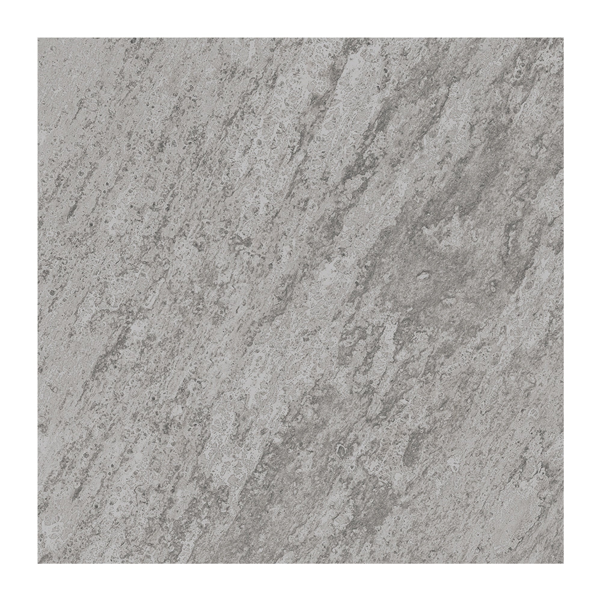 Matte gray porcelain paving tile with a natural stone texture, slip-resistant surface, and refined sedimentary elegance.