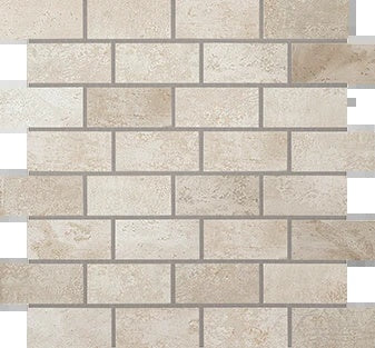 Industrial-chic tin-look porcelain mosaic with a weathered, hammered texture in matte gray, evoking urban authenticity and rugged elegance.