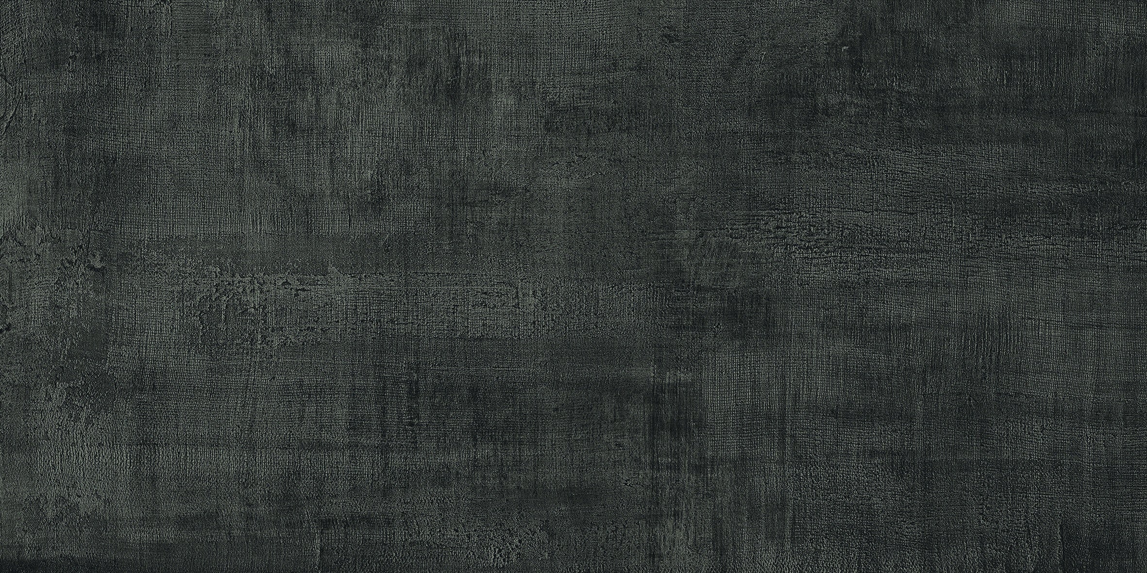 Black porcelain tile with a soft linen texture and timeworn matte finish, exuding understated elegance and delicate warmth.