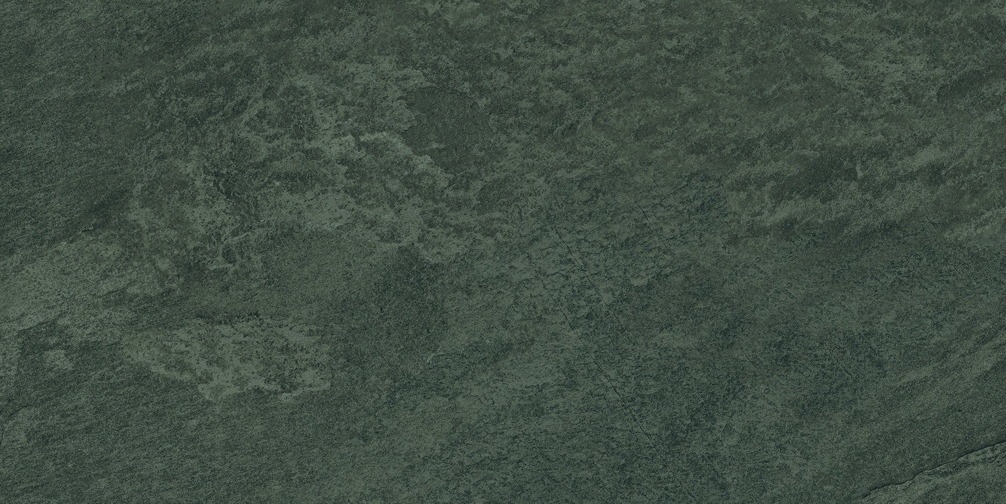 Elegant matte green quartzite-look porcelain tile with organic texture and earthy sophistication for serene, nature-inspired spaces.