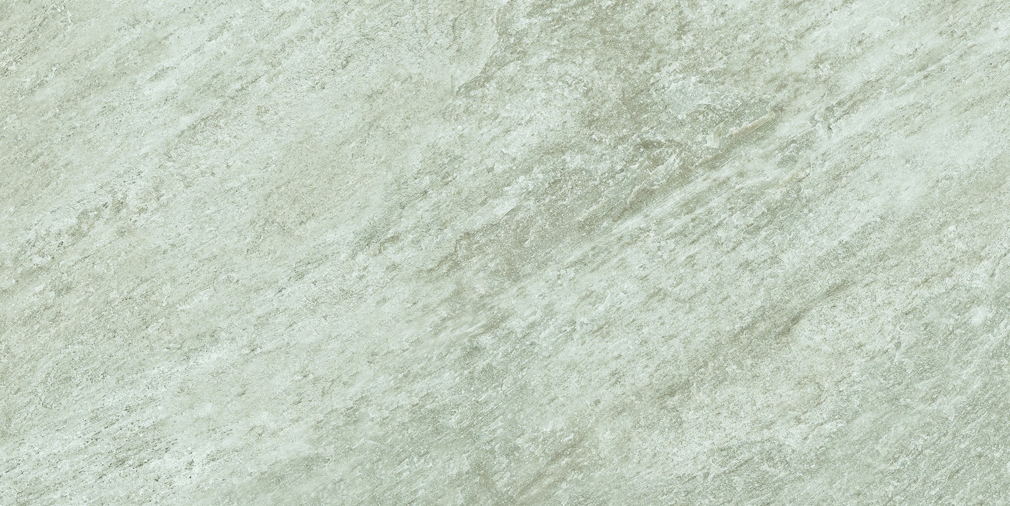 Elegant matte green quartzite-look porcelain tile with organic texture, radiating serene biophilic luxury for refined interiors.