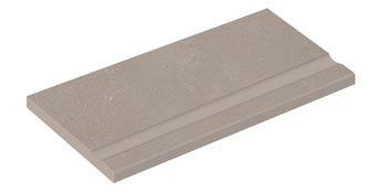 Sleek matte beige porcelain pool edge with polished finish, evoking earthy sedimentary rock and minimalist urban luxury.