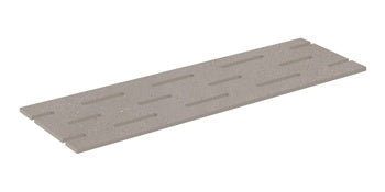 Sleek matte silver porcelain pool grille with polished edges, evoking industrial chic and minimalist strength.