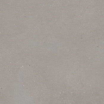 Matte silver porcelain tile with a textured, industrial-chic concrete effect, evoking sleek urban sophistication and earthy stability.