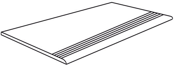 Matte white porcelain step with a textured, slip-resistant finish, evoking minimalist industrial elegance and earthy sophistication.