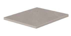 Sleek matte silver porcelain border with polished edges, evoking urban sophistication and earthy stability in a minimalist square format.