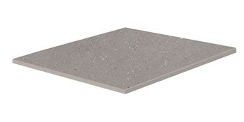 Matte silver-gray porcelain border with polished edges, evoking sleek urban strength and minimalist earthy elegance.