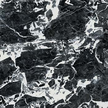 Luxurious matte black porcelain tile with dramatic marble veins, embodying refined opulence and timeless elegance.